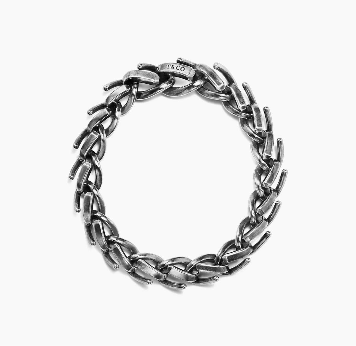 Tiffany フォージ ミディアムリンクブレスレット いぶし仕上げ｜Yahoo