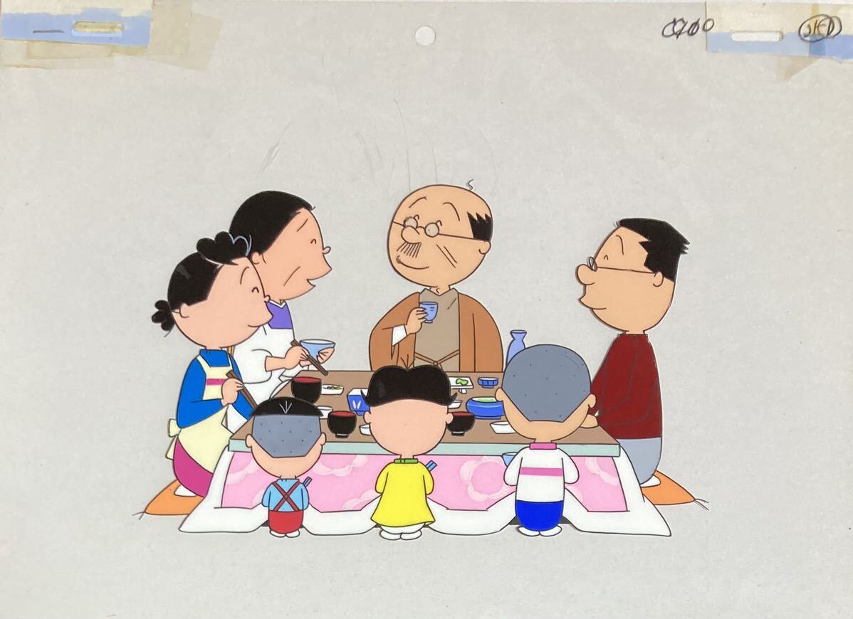 Yahoo!オークション - サザエさん アニメ セル画 全員集合 一家団欒 磯