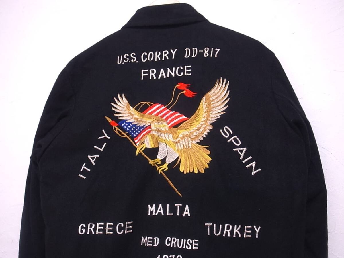 Yahoo!オークション - 70s US NAVY スーベニア 刺繍 ツアージャケット