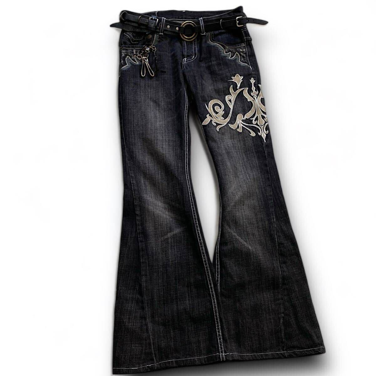 Yahoo!オークション - 00s Tornado Mart Tribal Embroidered Flared Je