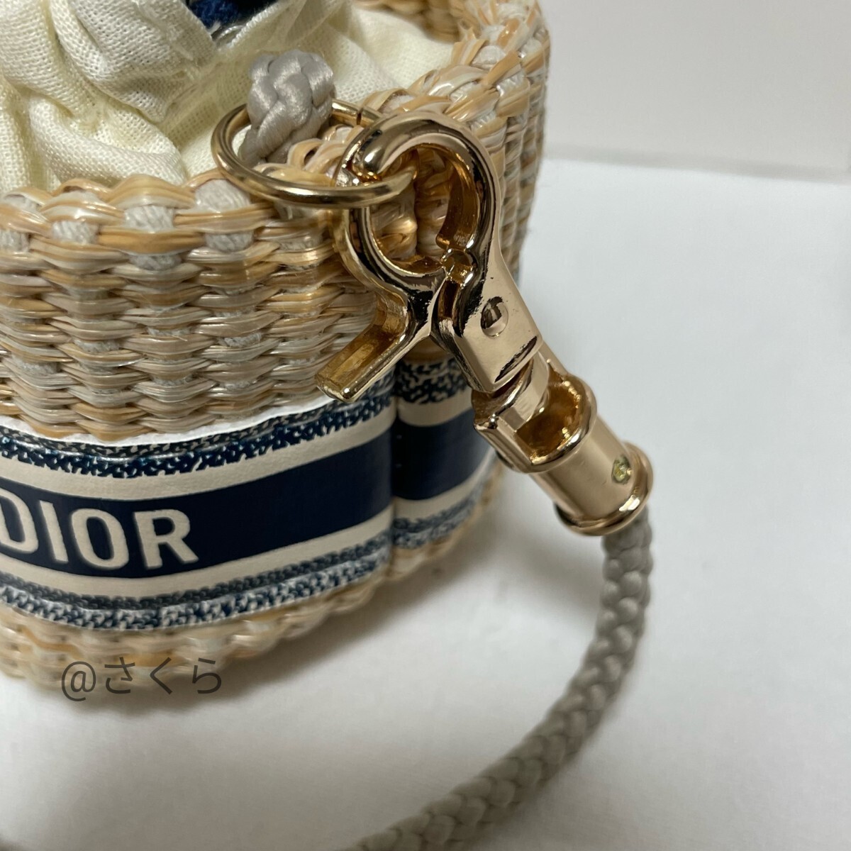 新品 DIORディオールノベルティ ストローポーチロゴ ミニショルダー