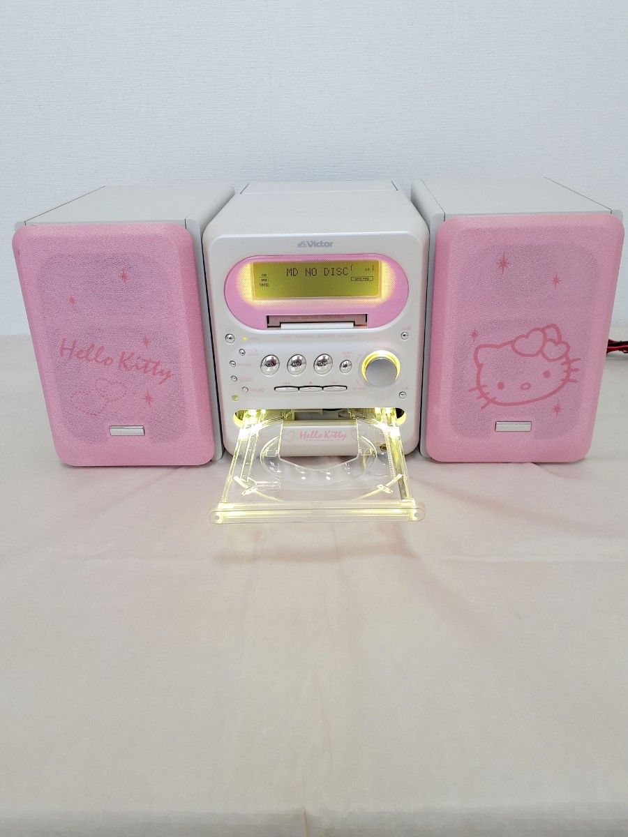 Victor KT-UXQ10 ハローキティ コンポ CD MD ラジオ カセットリモコン