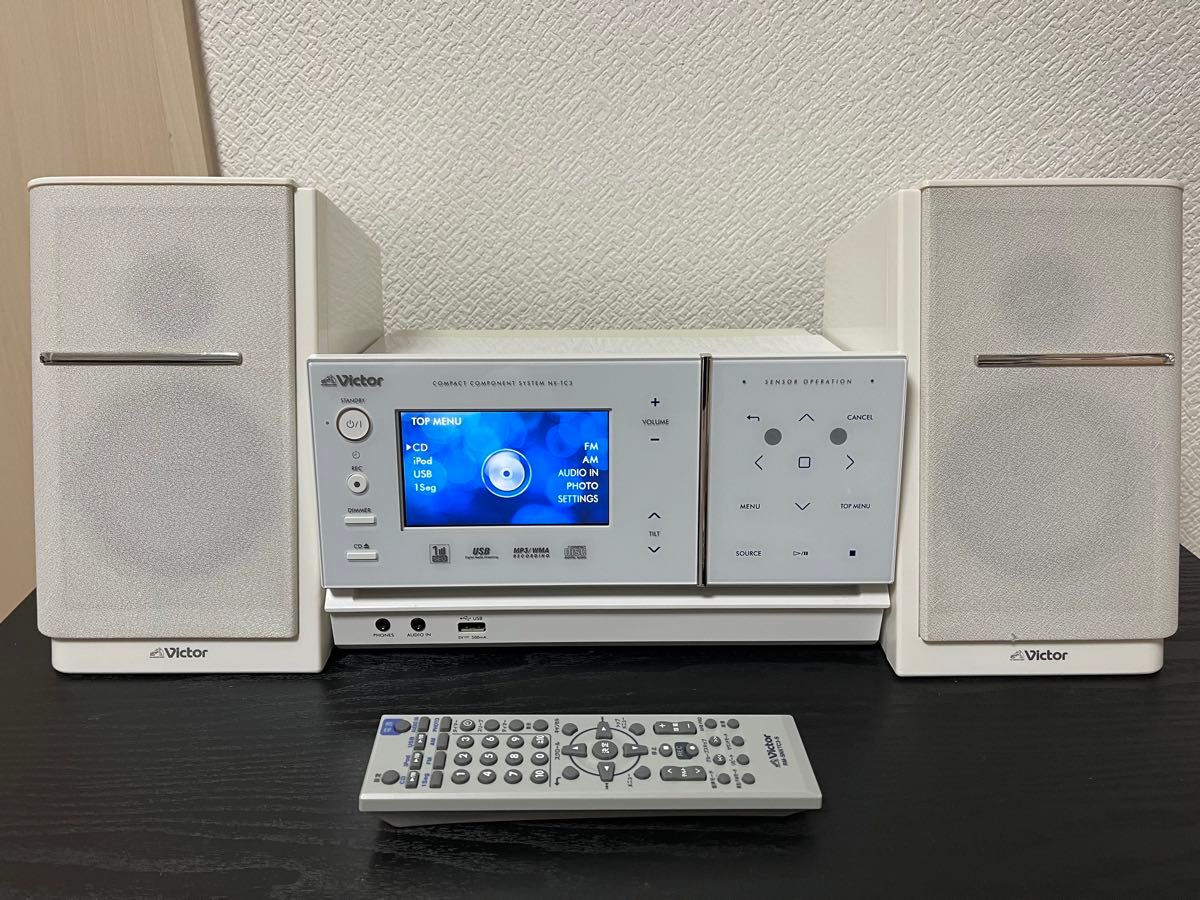 Victor CA-NXTC3（NX-TC3）CDコンポ USB iPod ワンセグTV対応 リモコン