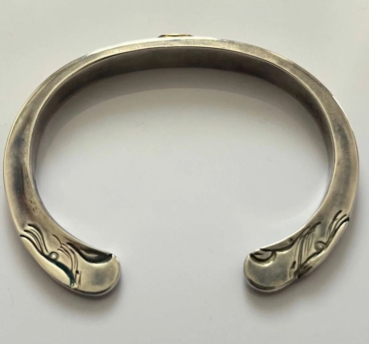 ゴローズ 顔バングル メタル付き goro's 顔ブレス 18k SV シルバー