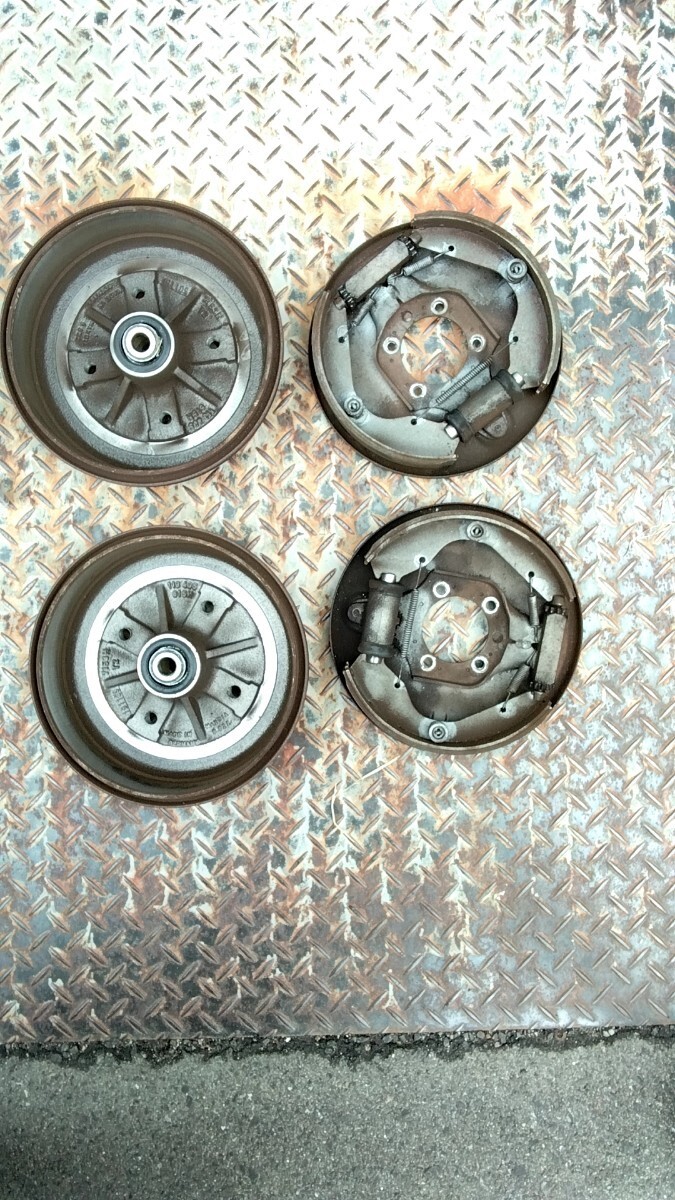 送料無料 空冷 VW フロント ドラム ブレーキ ASSY 左右セット 1303
