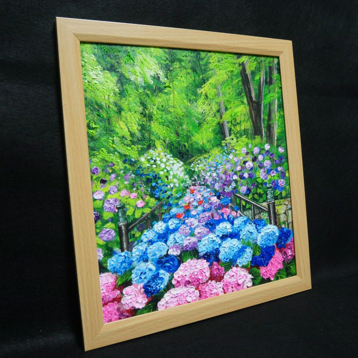 油絵 油彩 油彩画 絵 絵画【紫陽花の階段】｜Yahoo!フリマ（旧PayPay