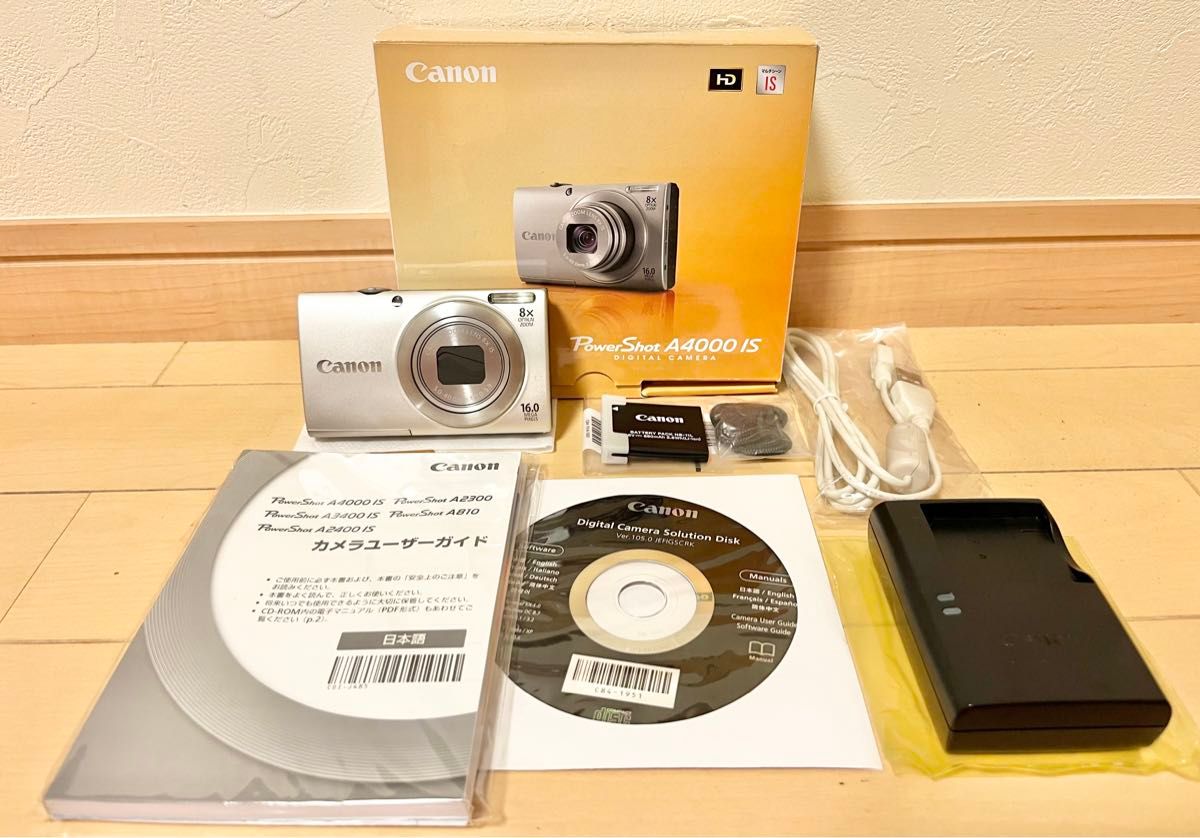 動作確認済み】Canon PowerShot A4000 IS デジカメ シルバー キャノン