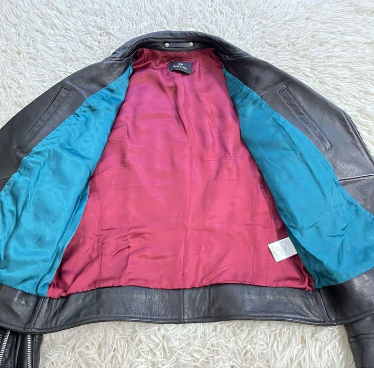 ☆値下げ☆ ポールスミス 本革 レザー ダブルライダース ジャケット 黒 L