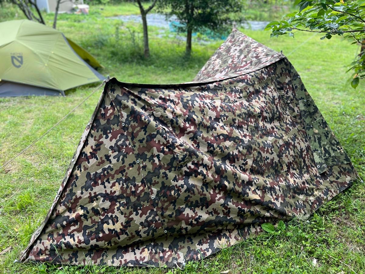 50s 西ドイツ軍 軍幕 アメーバカモ シェルターハーフ パップテント