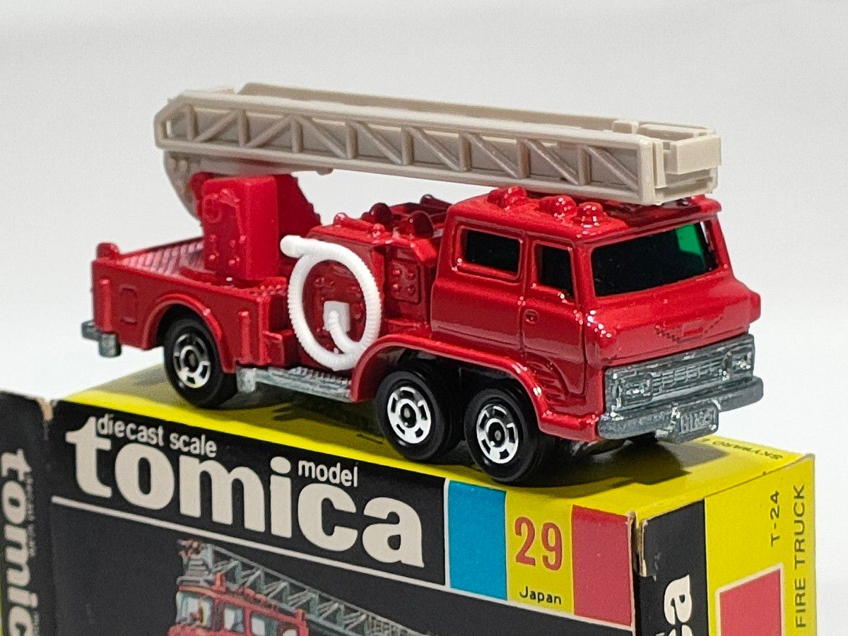 黒箱トミカ 29 日野ハシゴ消防車 美品 日本製 デッドストック｜Yahoo