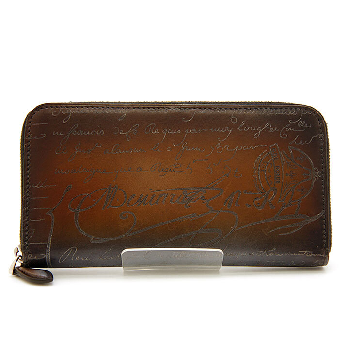 中古 BERLUTI ベルルッティ 長財布 イタウバ ネオ スクリット レザー