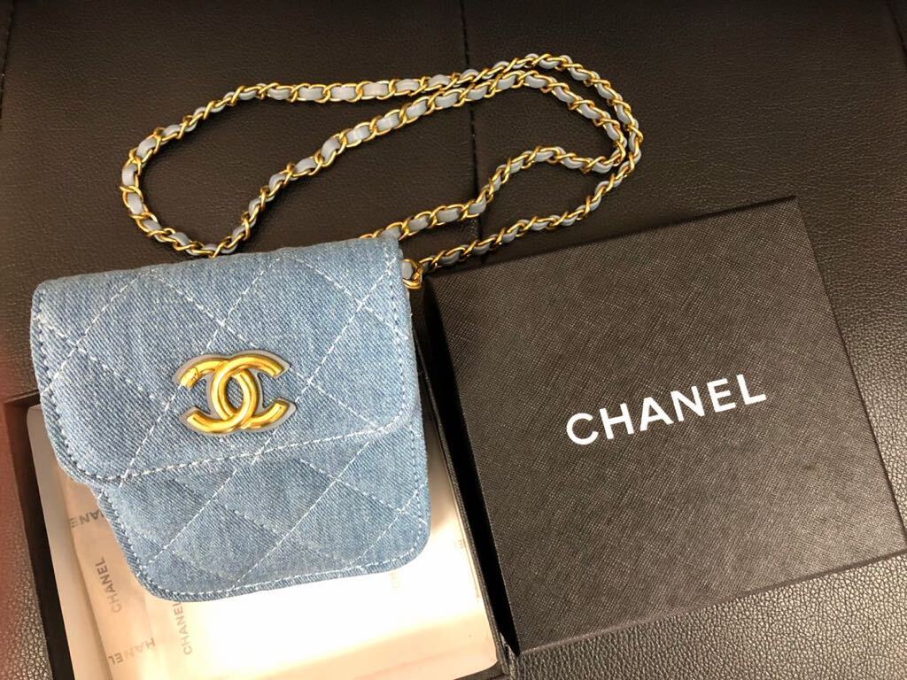 新品 CHANEL シャネル ノベルティ デニム ショルダーバッグ ミニバッグ