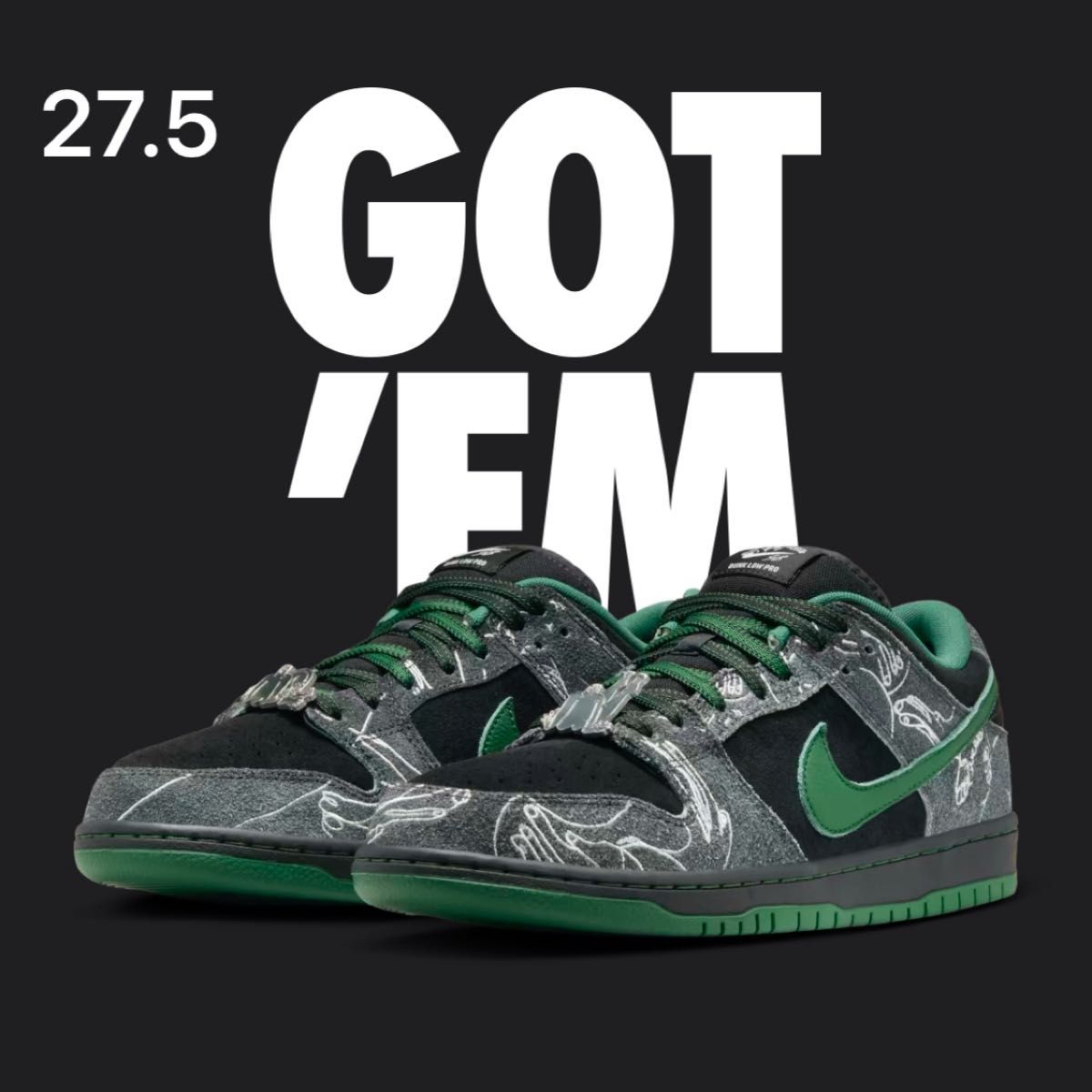 新品未使用】27 5cm There Skateboards × Nike SB Dunk Low Pro｜Yahoo