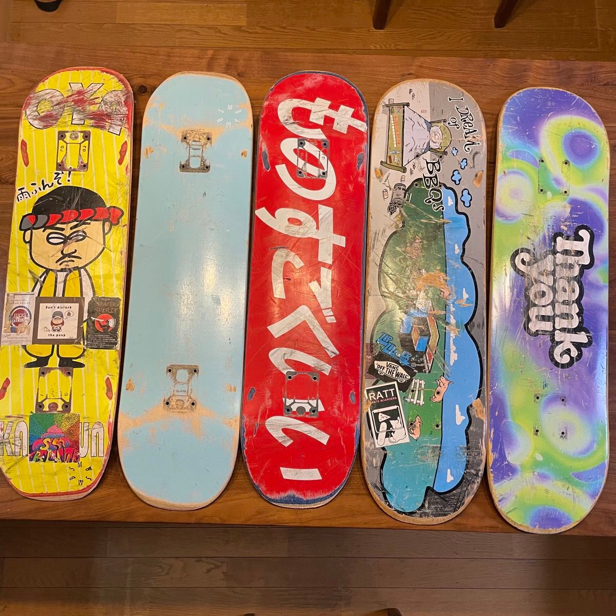 廃デッキ スケートボードデッキ スケボーデッキ DIY まとめ売り 17枚