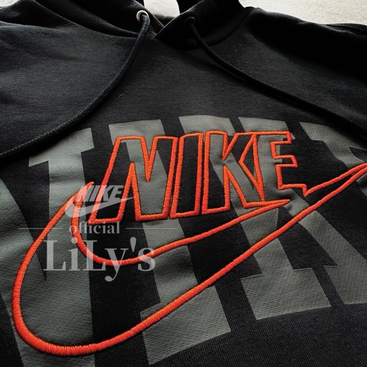 新品未使用 NIKE上下セットアップ XLサイズ 黒 オレンジ スウォッシュ