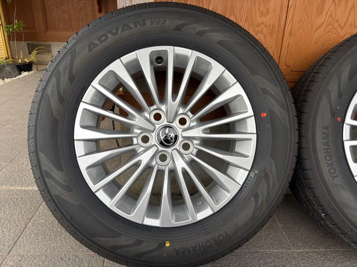 新車外し 40アルファード ヴェルファイア純正ホイールセット225/65R17