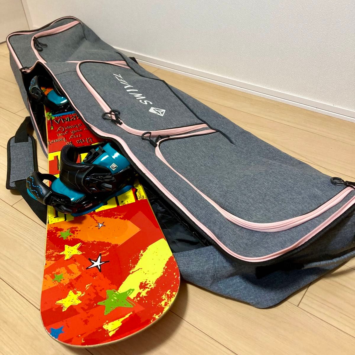 レディース スノーボードセット 板 138cm ビンディング ケース付き