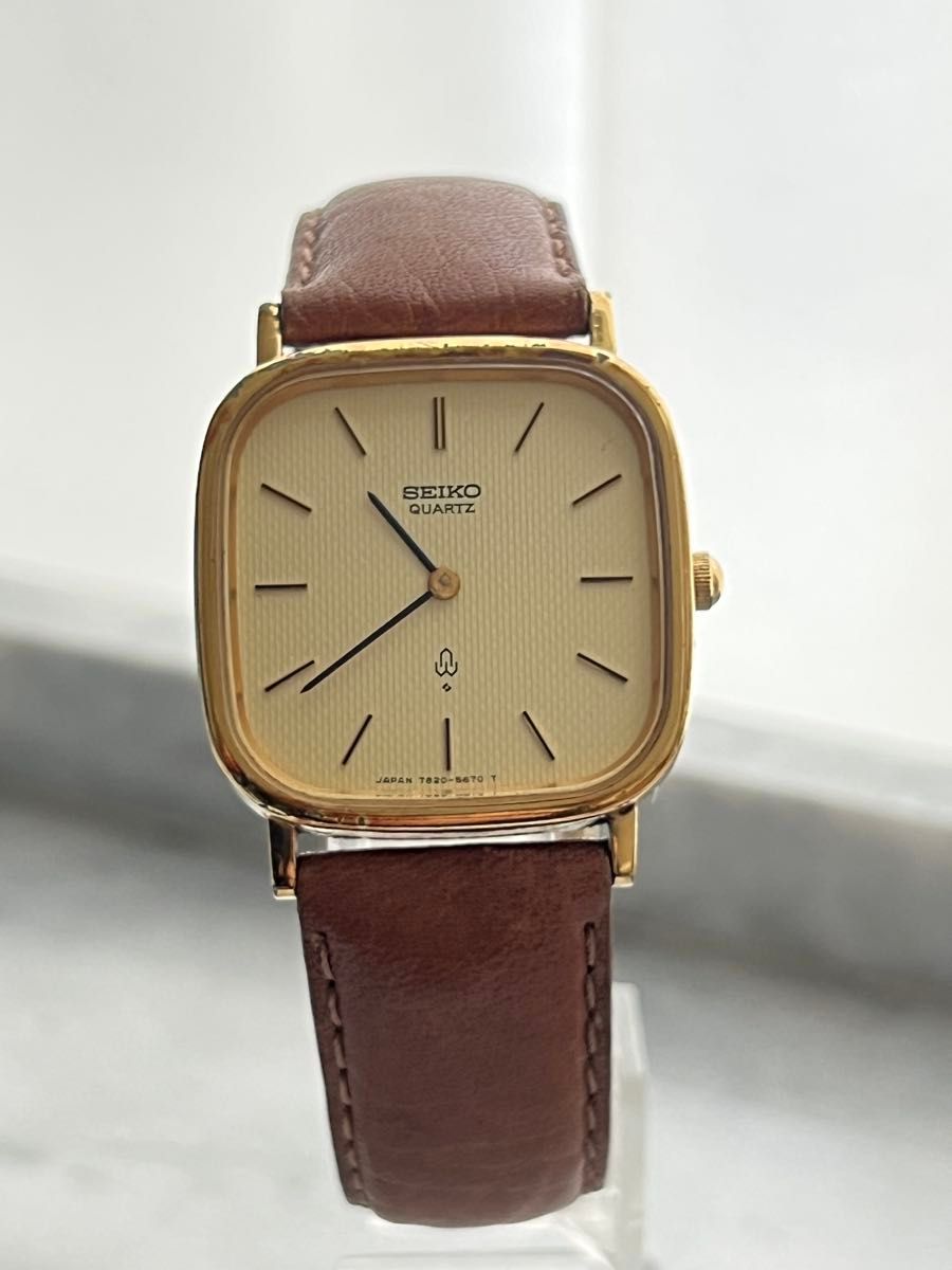 電池交換済み】 SEIKO セイコー クォーツ ゴールド アンティーク