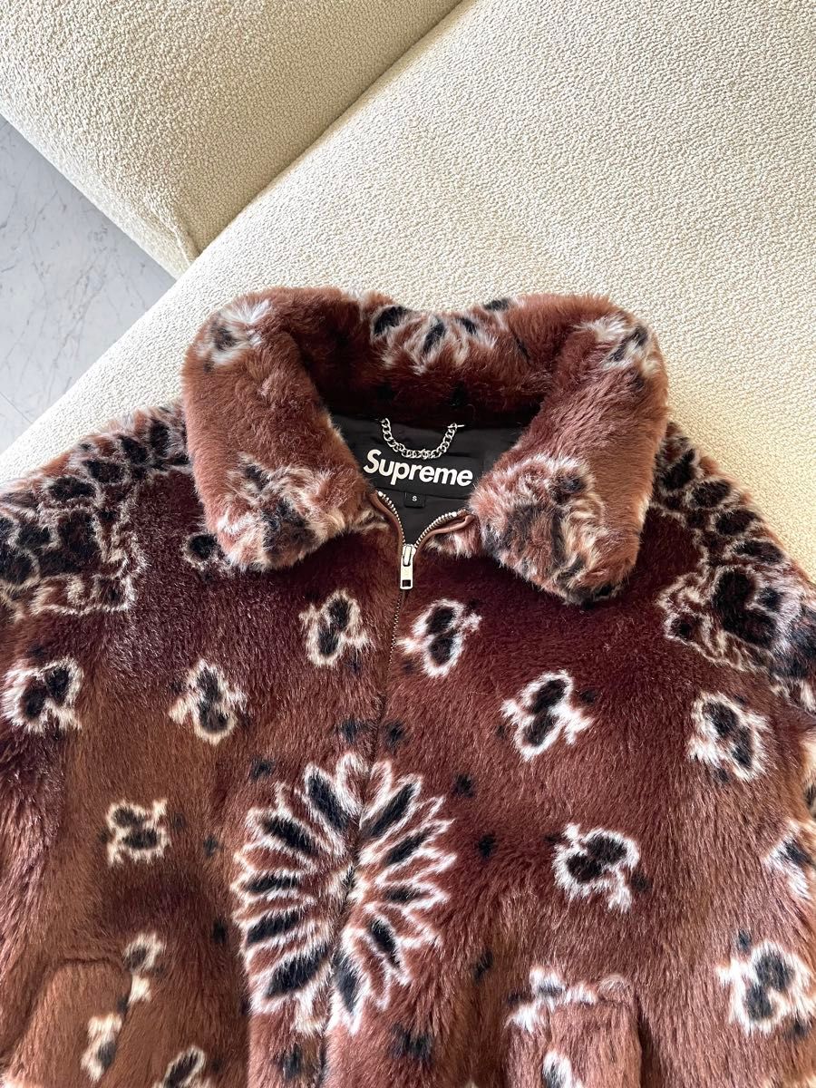 Supreme Bandana Faux Fur Bomber Jacket シュプリーム ファー