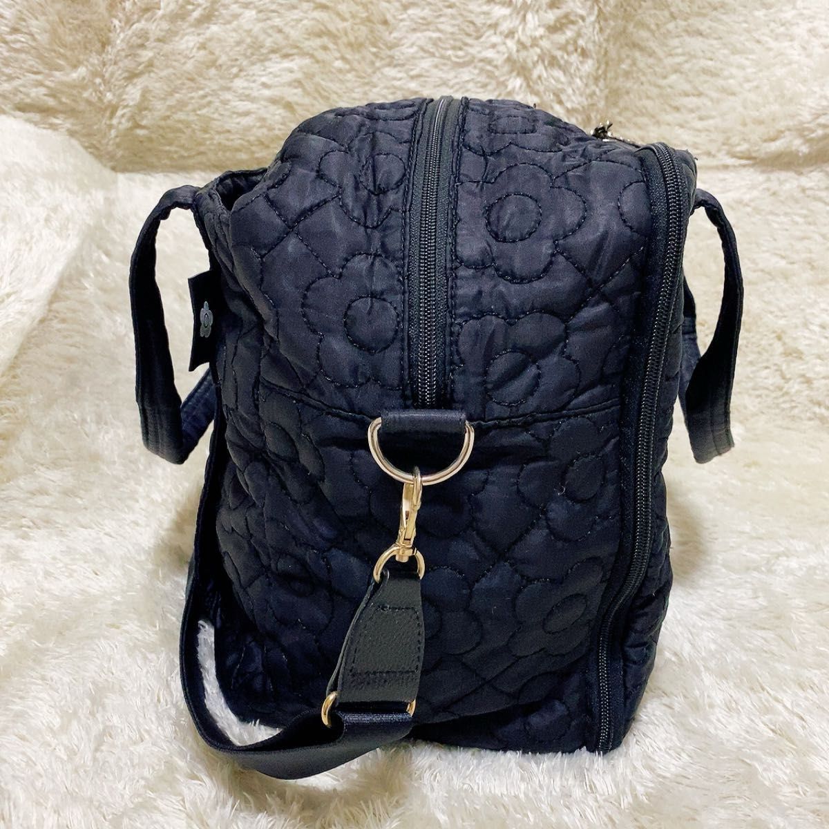 MARY QUANT マリークワント デイジーキルティングボストンバッグ 2way