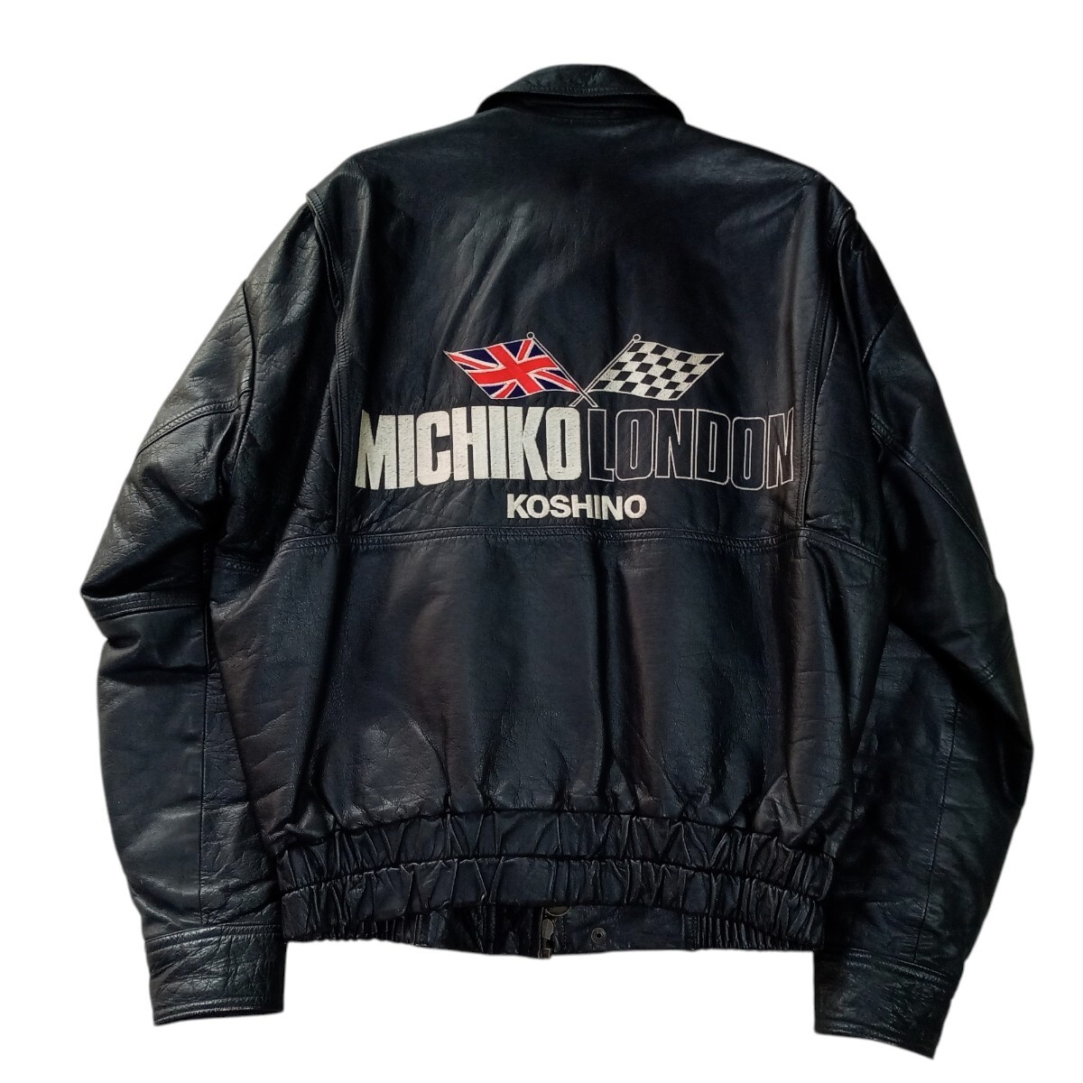 即決 希少 80s MICHIKO LONDON ミチコロンドン 本革 レザー ブルゾン
