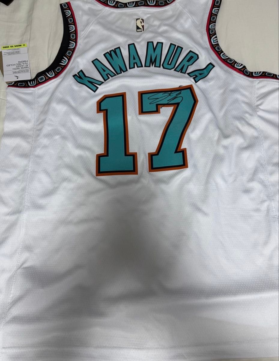 NBA メンフィスグリズリーズ 河村勇輝 直筆サイン入りユニフォーム