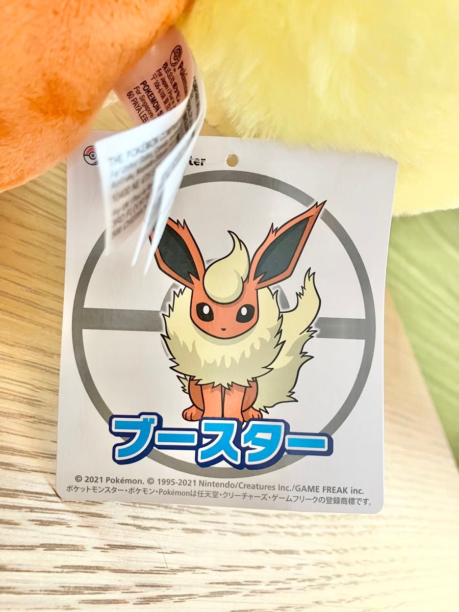 タグ付き ポケモンセンター限定 ブースター ぬいぐるみ イーブイ