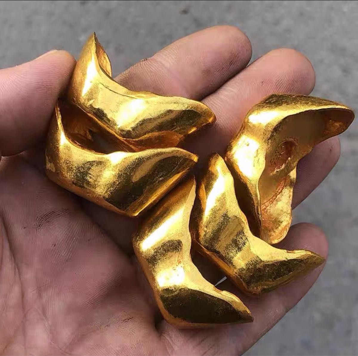 希少 極美品 中国 大清 元寶 金錠 金塊 海外金貨 中国 清 古銭 骨董品