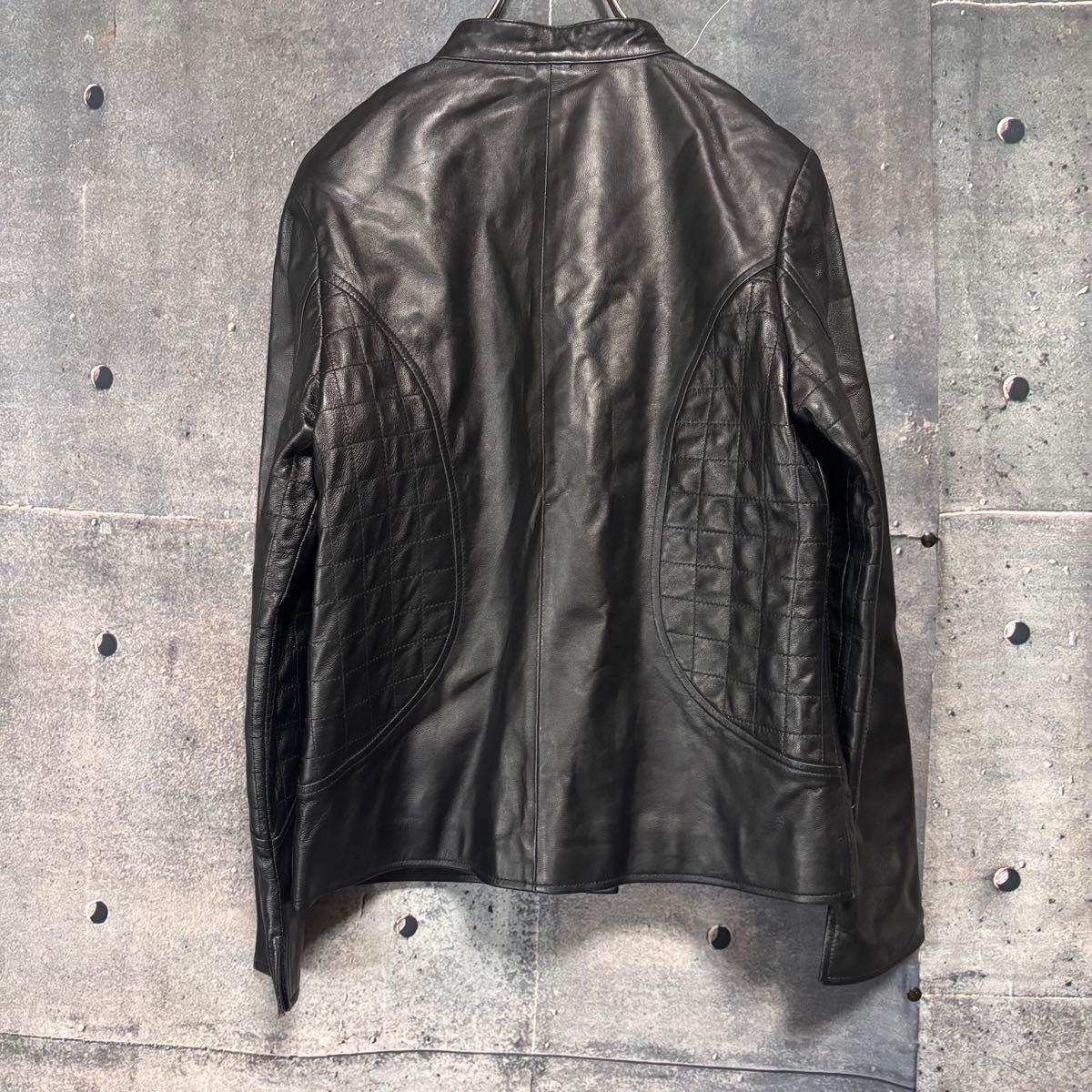 00s Y2K Semi-Double Leather Riders Jacket 本革レザーライダース
