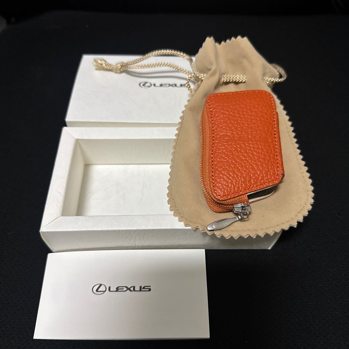 新品未使用品 レクサス純正キーケース シュリンク調オレンジ Lタイプ