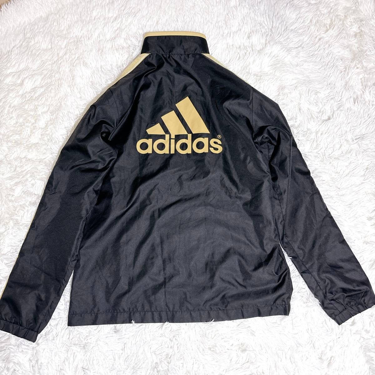 adidas 黒 金 セットアップ ジャージ デカロゴ L M 2010年製