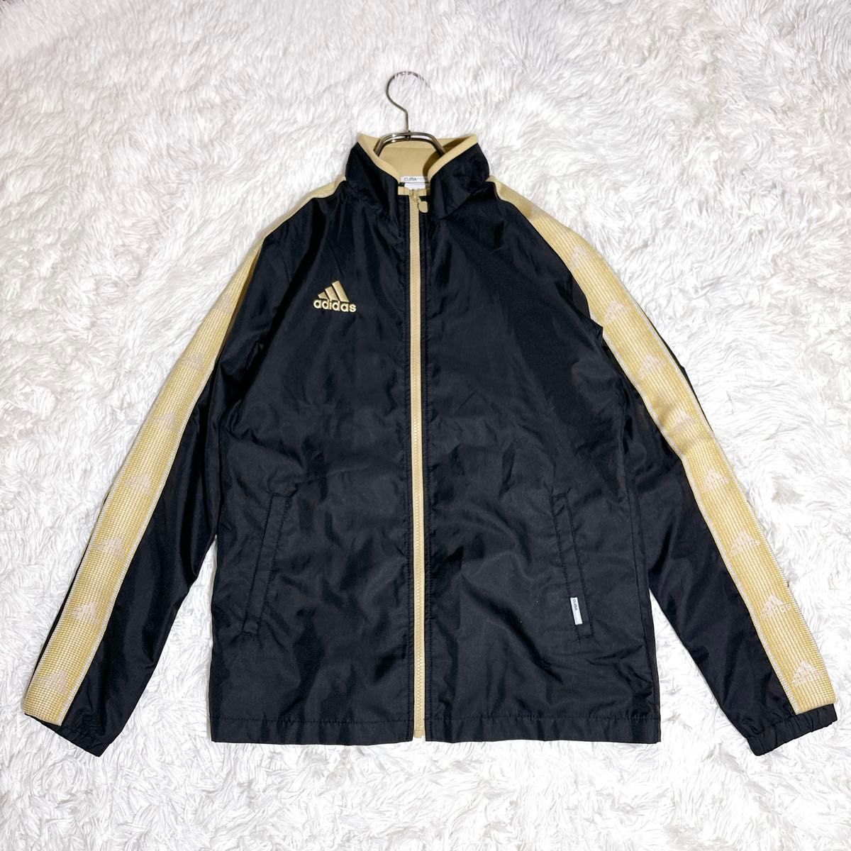 adidas 黒 金 セットアップ ジャージ デカロゴ L M 2010年製