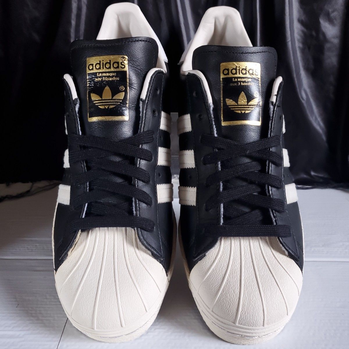 adidas 金ベロ 80s SUPER STAR スーパースター ブラック 黒 82 VINTAGE