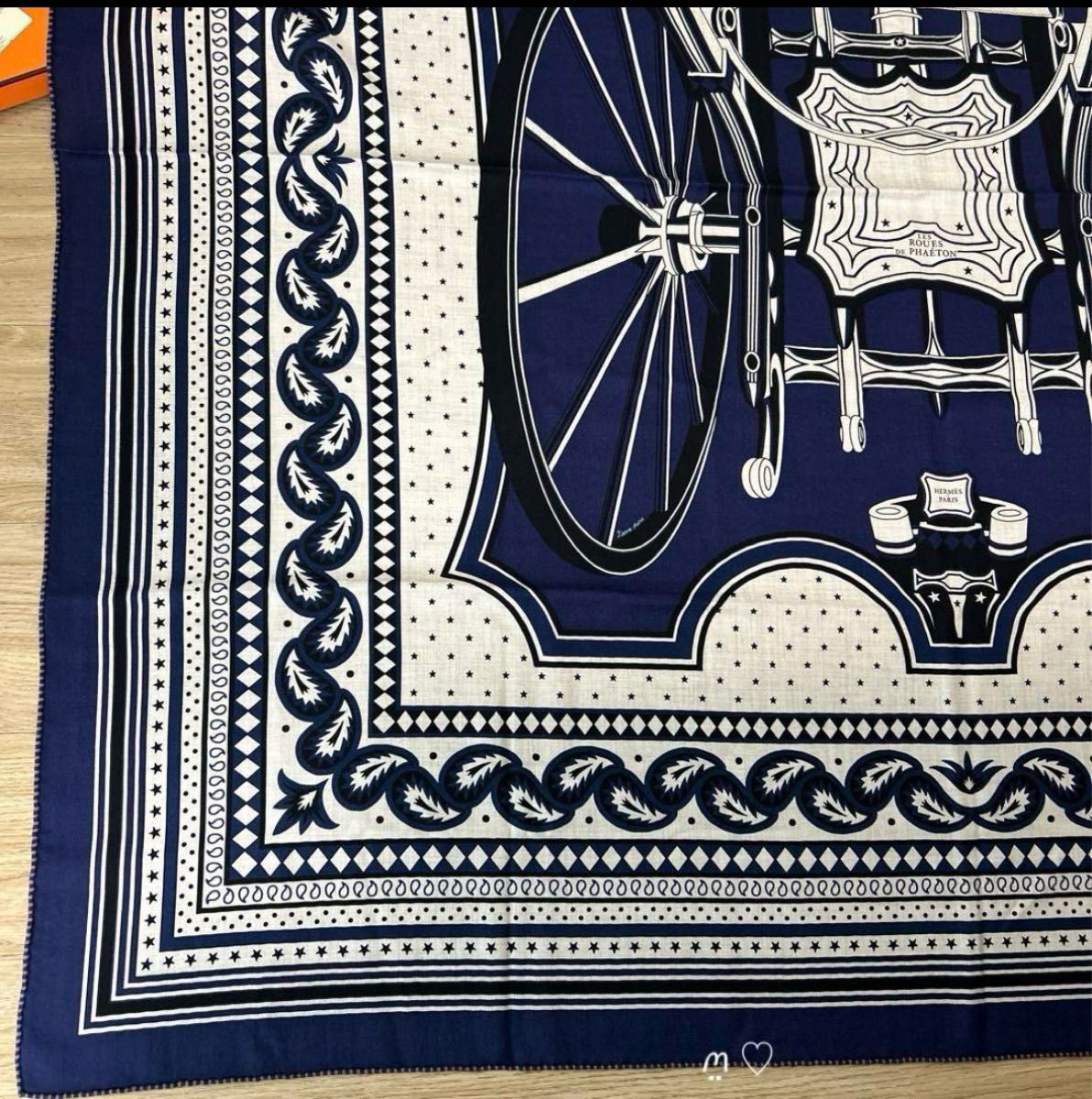 HERMES エルメス カレ140 ジェアン 四輪馬車の車輪バンダナ カシシル