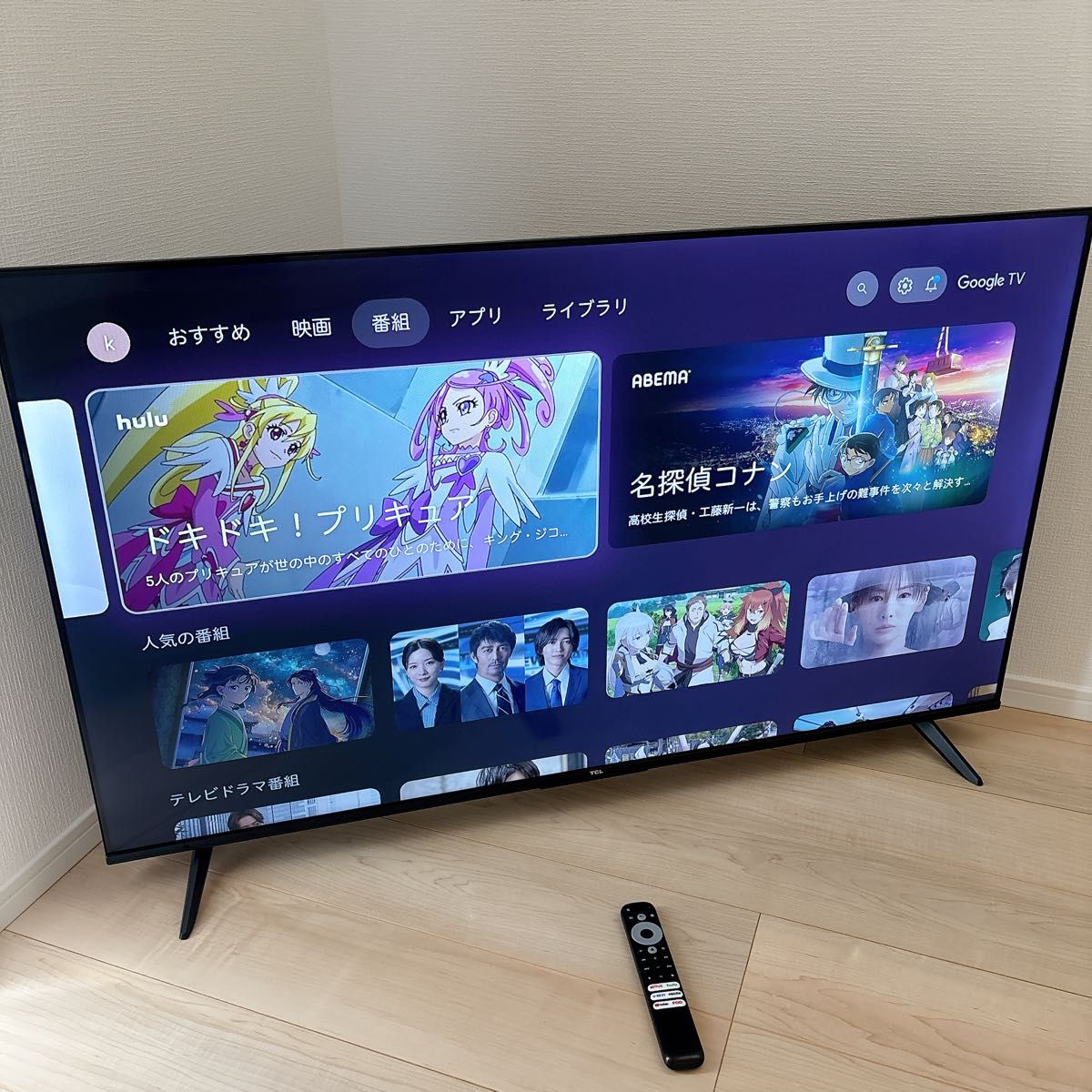 2024年製// TCL 50V型 チューナーレス 4Kテレビ Google TV｜Yahoo