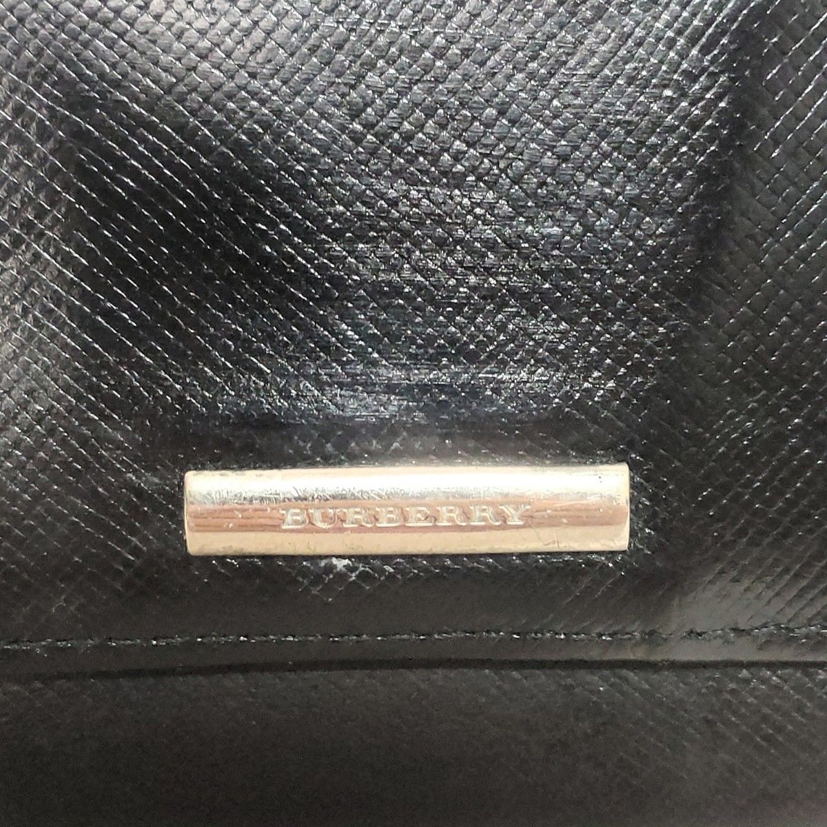 BURBERRY バーバリー 長財布 レザー ノバチェック がま口 ブラック 黒