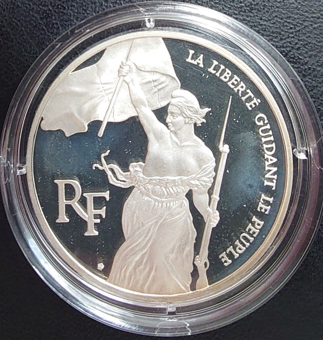 1993年 フランス銀貨 100フラン ルーブル美術館200周年記念銀貨 民衆を