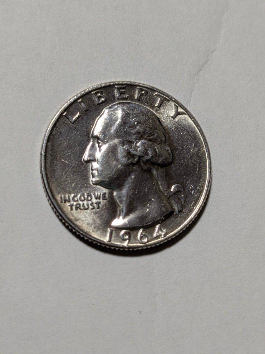 1964年 アメリカ 25セント銀貨 ミントD クォーターダラー｜Yahoo