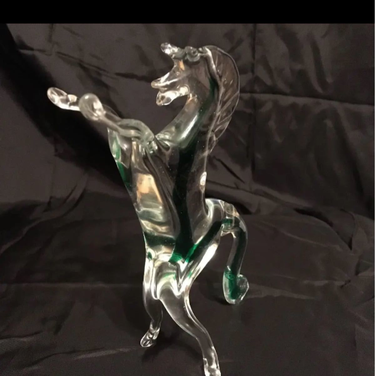 ベネチアングラス 馬 クリスタル ガラス ムラノ イタリア 工芸品