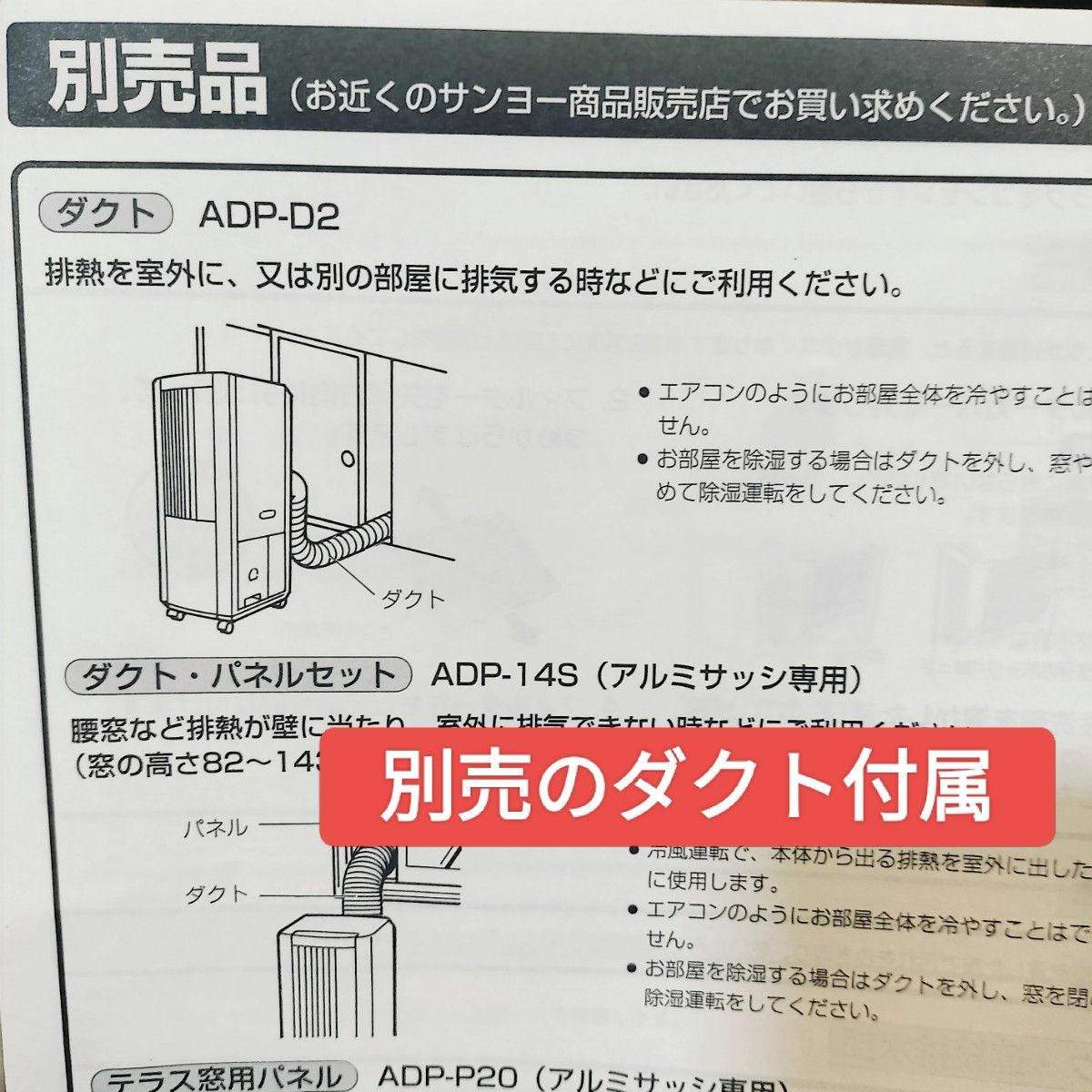 送料無料 SANYO 除湿冷風機 SAD-124 排気ダクト付き スポットクーラー