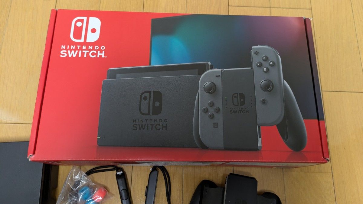 Nintendo Switch 本体 グレー HAC-001 付属品完備 本体カバー・SD