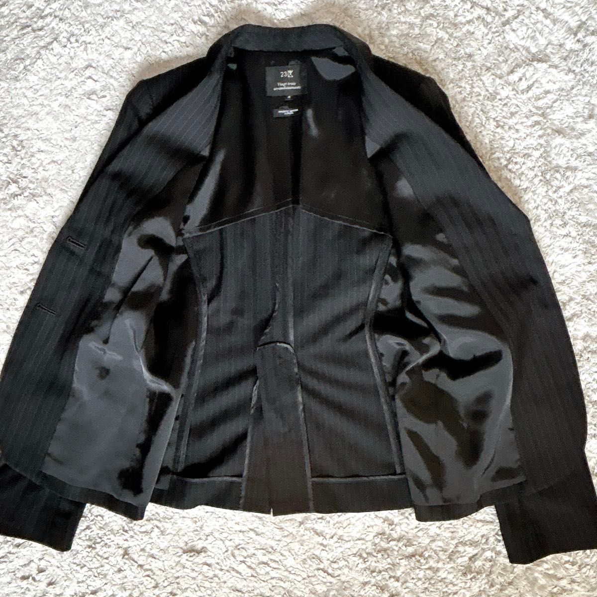23区 オンワード樫山 レディース パンツスーツ ストライプ オフィス