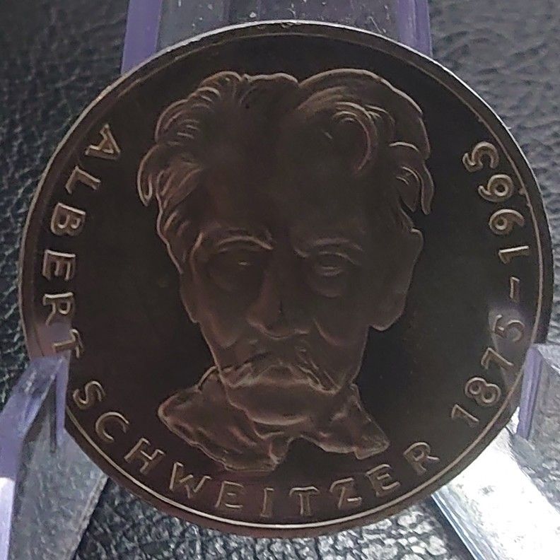 1975年 ドイツ銀貨 5マルク アルベルト・シュバイツァー生誕100周年