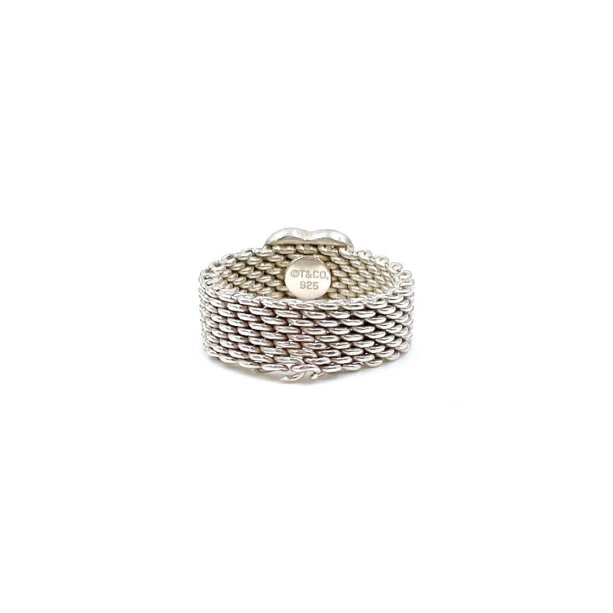 TIFFANY Co ティファニー サマセット メッシュ ハート シルバー リング