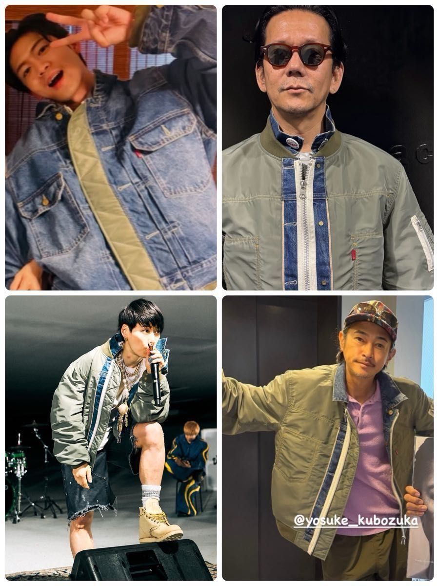 新品】Levi's x sacai Men's Denim x Nylon Twill Reversible Blouson