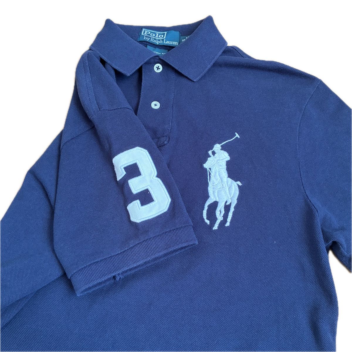 Polo by Ralph Lauren ビッグポニー 刺繍 ポロシャツ ネイビー S ポロ