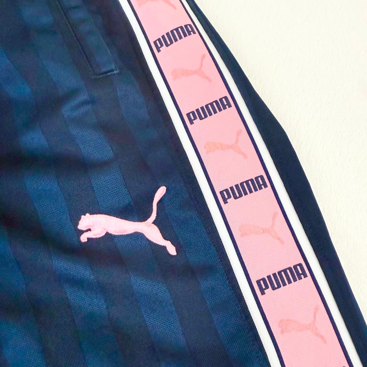 PUMA プーマ トラックパンツ プージャー ネイビー ピンクロゴ y2k 廃盤