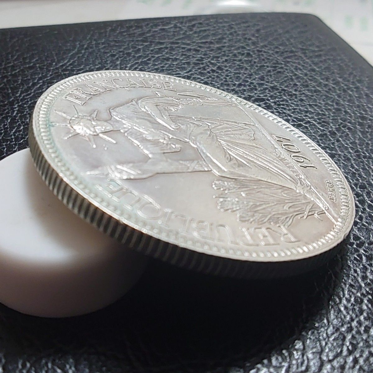 1907年 フランス領インドシナ銀貨 1ピアストル マリアンヌ 女神座像