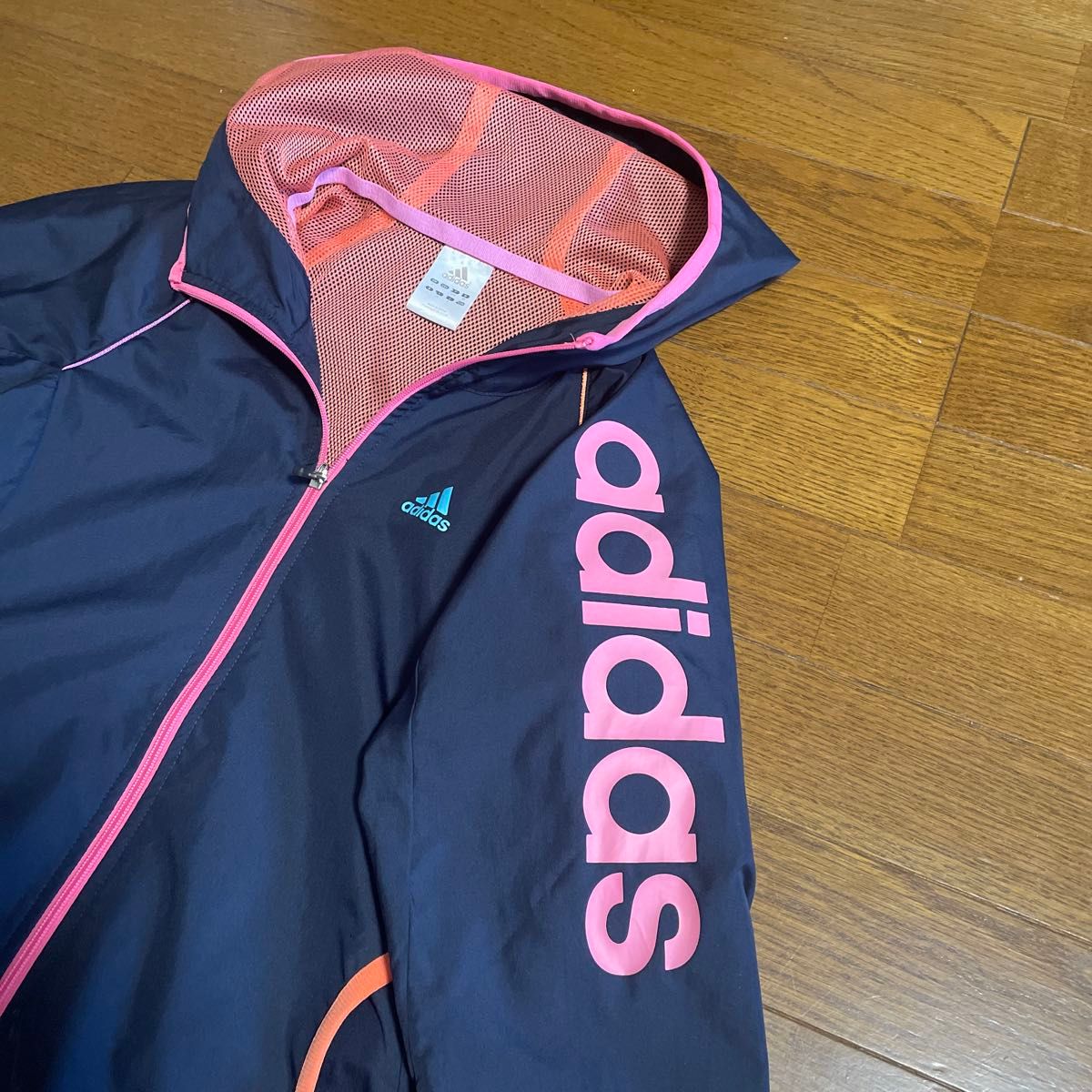 adidas アディダス ウィンドブレーカー レディース ネイビー ピンク