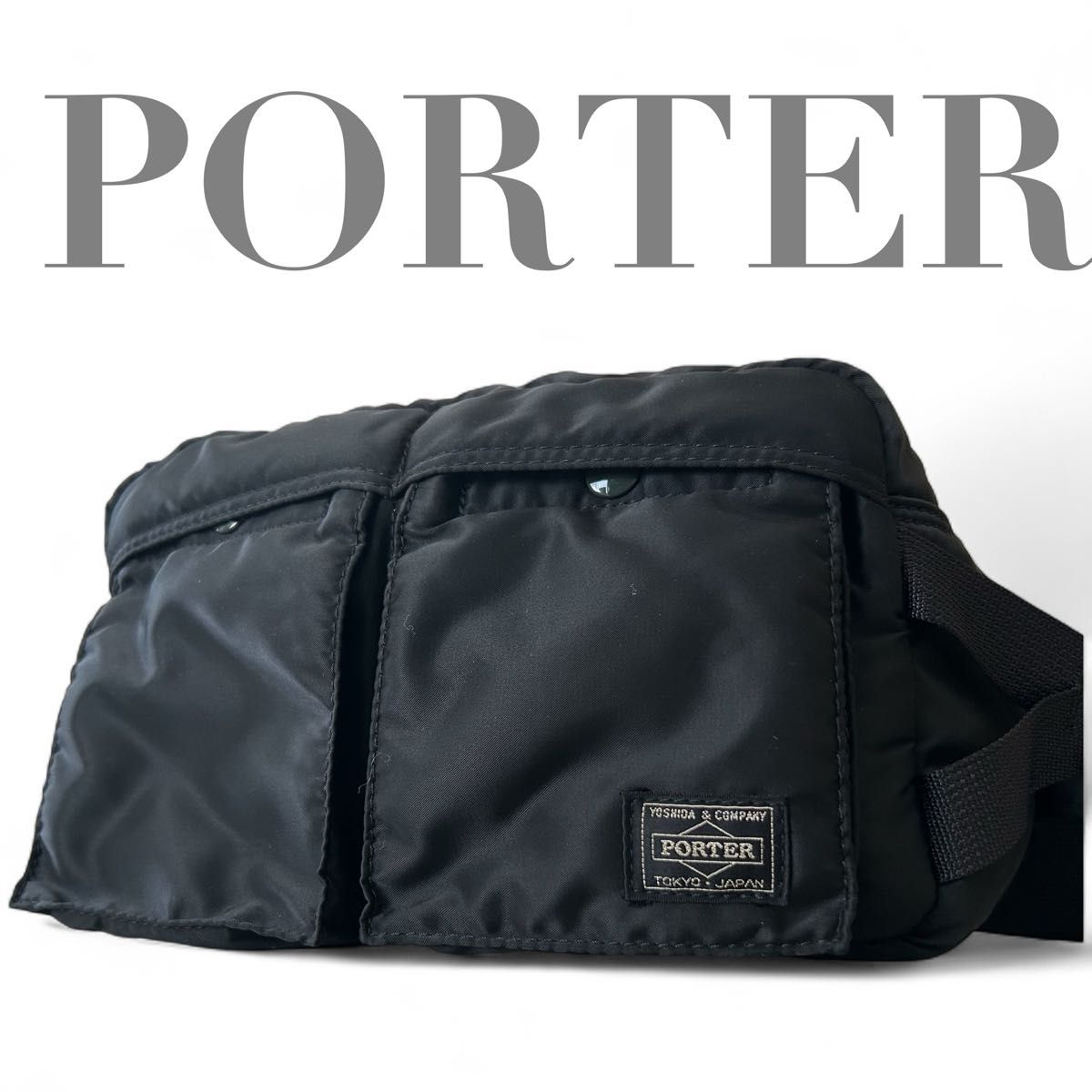 極美品】 PORTER TANKER ポーター タンカー ボディバッグ ナイロン 黒